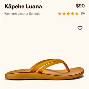 OluKai brown women’s sandals, worn once.